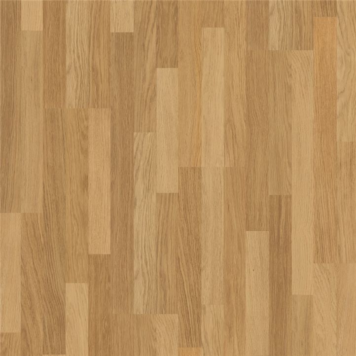 Roble natural barnizado, 3 listones